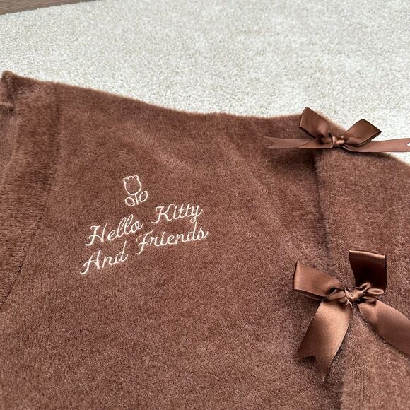 Sanrio Hello Kitty & Friends Graphic Brown Cardigan Women's Size XXL - Picture 5 of 7